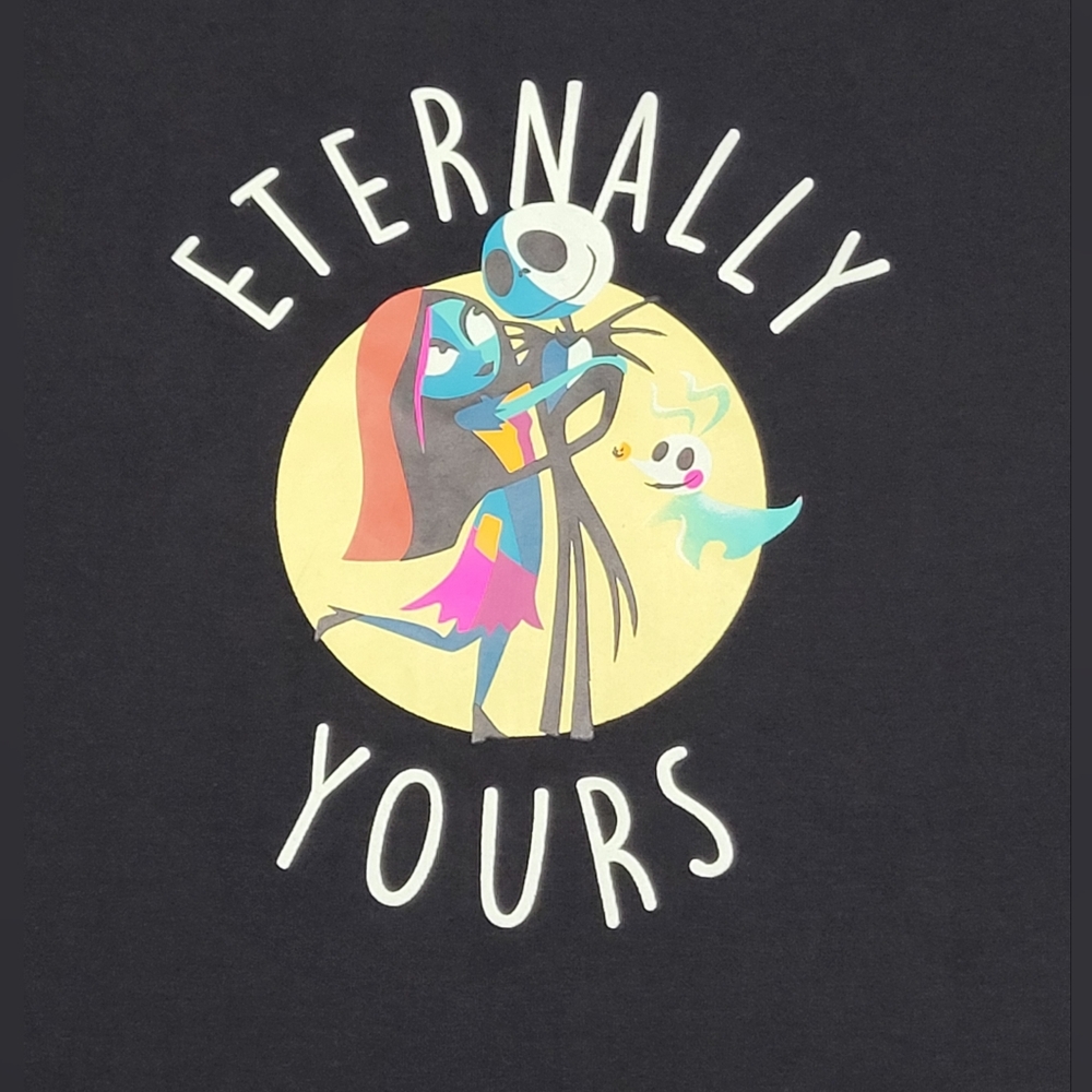 Loungefly 🖤 Jack & Sally "Eternally Yours" Black Tee▪︎ Size Large 🩷 - Picture 7 of 7